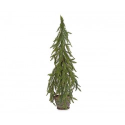 Abete con cesto in vimini