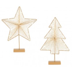 Decorazione fili oro con LED