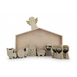 Presepe in legno - Set di 12