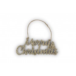 Scritta Merry Christmas oro...