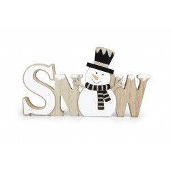 Scritta Snow in legno con...