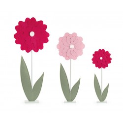 Peonie in feltro rosa e...