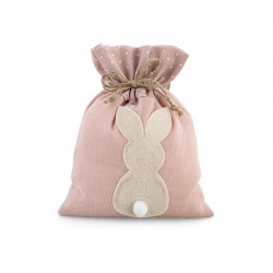 Sacchetto rosa con coniglietto