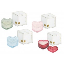 Cuore in vetro con candela...