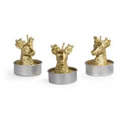 Candele t-light cervi oro -...