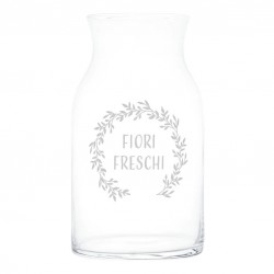 Vaso in vetro fiori freschi