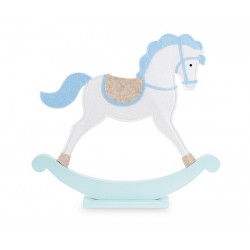 Cavallino a dondolo azzurro