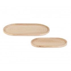 Vassoi di legno ovali - Set...