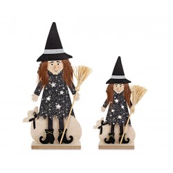 Befane con luci LED - Set di 2