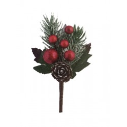 Pick con bacche rosse pigna...