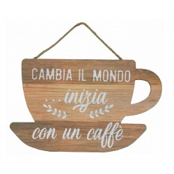 Targa in legno a forma di...