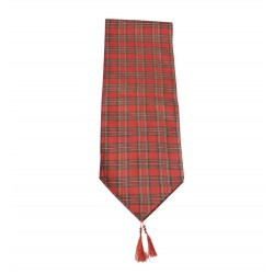 Runner in tessuto tartan