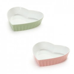 Pirofila a cuore in ceramica