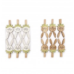 Clip coniglio in legno -...