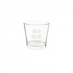 Vaso in vetro "lascia...