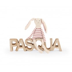 Scritta Pasqua con coniglio