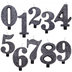 Candela numero bio glitter...