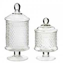 Alzata cilindrica in vetro...