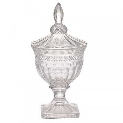 Vaso in vetro con coperchio
