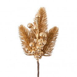 Pick con bacche e pino oro...