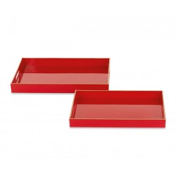 Vassoi rossi oro - Set di 2