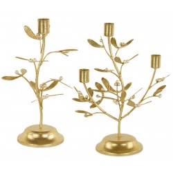 Portacandela vischio oro