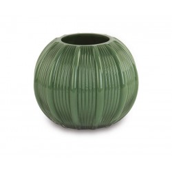 Vaso plissè in vetro verde...