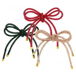 Fiocco doppio con strass - 4pz