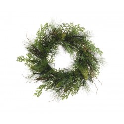 Corona thuja con pigne verdi