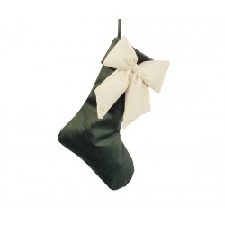 Calza in velluto verde con...