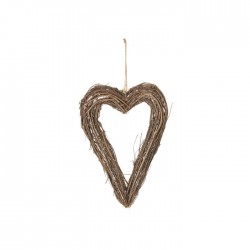Cuore con rattan naturale