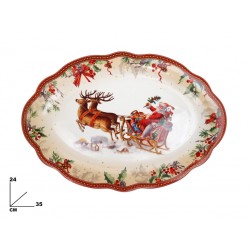 Piatto ovale Babbo Natale...