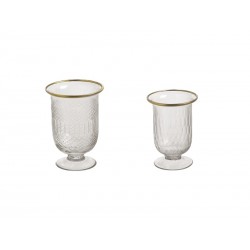 Portacandela calice in vetro