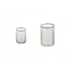 Portacandela cilindro in vetro