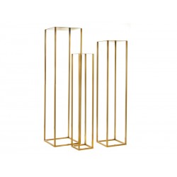 Alzate quadrate oro - Set di 3
