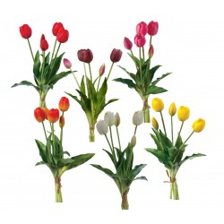 Mazzo di 5 tulipani real touch