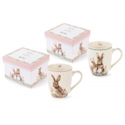 Tazza con coniglio assortito