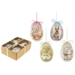 Box 4 uova decorative con...