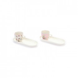 Tazza con cupcake e piattino