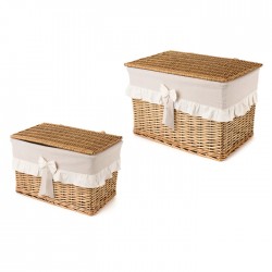 Cestoni con stoffa e...