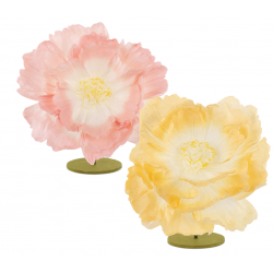 Base con un fiore in carta