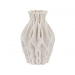 Vaso a rombi 3D bianco