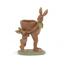 Conigli con uovo contenitore