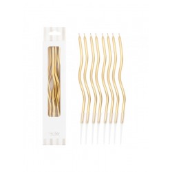 Candele dorate ondulate con...