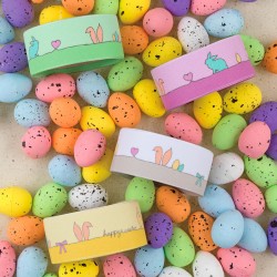 Nastro conigli e uova H38mm...