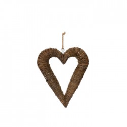 Cuore in vimini con corda...