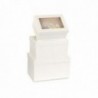 Scatole con fiorellini - set di 3 - COLORE: Bianco