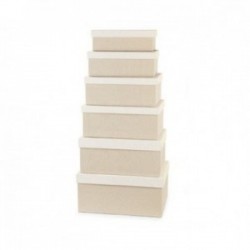 Scatole cotone beige/avorio...