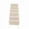 Scatole cotone beige/avorio - set di 6 - MISURA: Grande