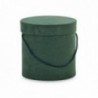 Scatola rotonda con coperchio e cordino - COLORE: Verde Bosco